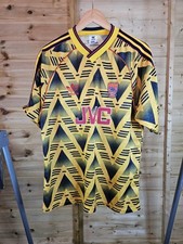 Rare Original Arsenal 1991/1993 Bruised Banana Away Shirt LARGE ADIDAS 