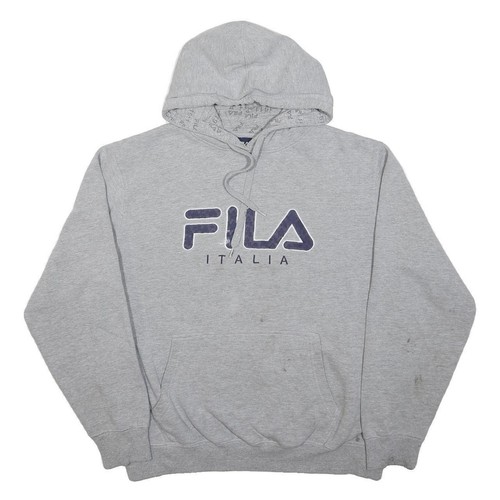 Fila mens grey hoodie cotton - fila,