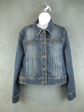 Rocha John Rocha Jean Jacket Womens 14 Blue Button Front Classic