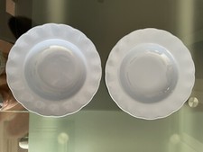 Pair of Vintage GRINDLEY Petal Ware Lupin Blue Dessert Bowls 22.5 cm Dia