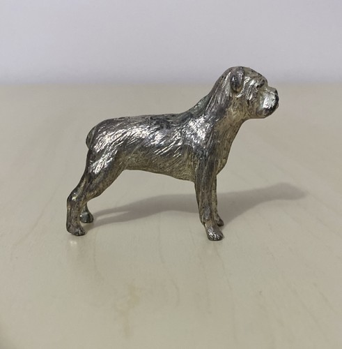 Miniature metal boxer dog - metal,