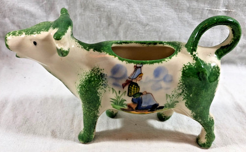 Vintage french faience - vintage, cow