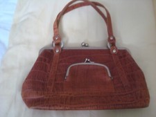DENTS BROWN/TAN HANDBAG WITH