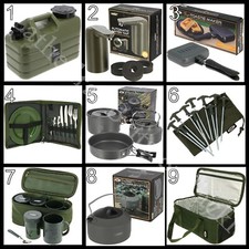 Kettle Cutlery Toaster Water Carrier CoolBag Bivvy Pegs Camping Carp Fishing Sea