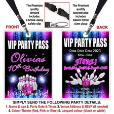 TEN PIN BOWLING THEME LANYARD