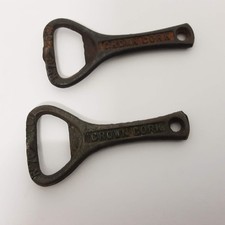 2 x Vintage Original - Crown Cork - Cast Iron Collectable Bottle Openers