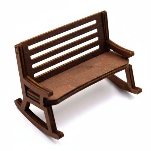Miniature wood bench - wood,