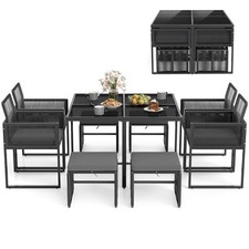 COSTWAY 9 Pieces Patio Dining