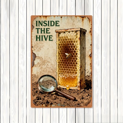 Vintage beehive metal wall art - vintage,