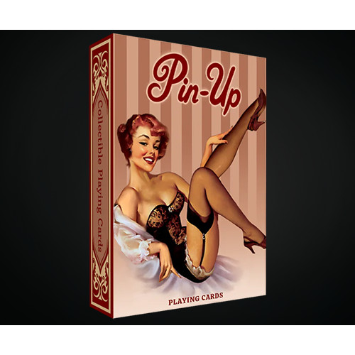 Pin vintage playing - pin, cards