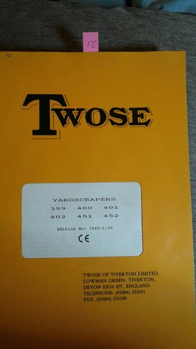 Twose yardscrapper manual - yardscrapper, &