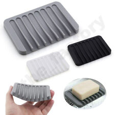 Silicone Soap Holder Bathroom Dish Soapbox Plate Tray Drain Jewelry Holder Wash