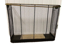 19C BRASS NURSERY FIREGUARD WITH PULLOUT DRYING RAIL