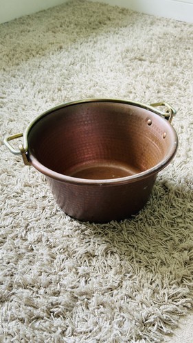 Antique style copper jam pan - copper,