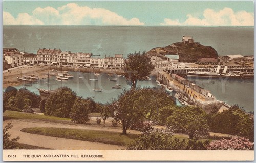 Ilfracombe vintage postcard - ilfracombe,