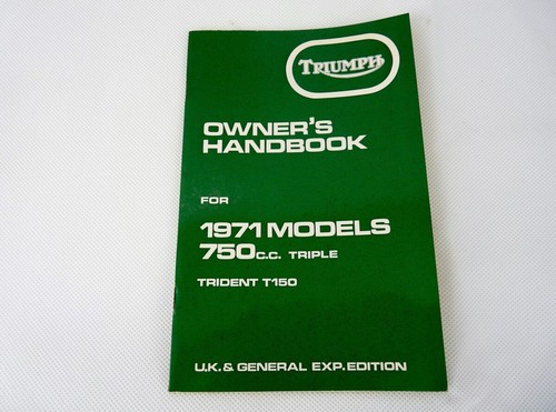 Handbook triumph 1971 t150 - handbook,
