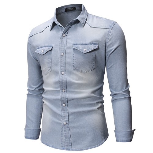 Lapel men casual demin - men,