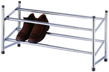 Chrome 2 Tier Shoe Rack