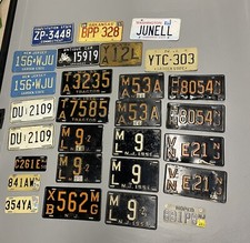 28 ANTIQUE LICENSE PLATES NJ