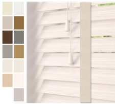 NewEdgeBlinds PVC Faux Wooden Tapes Venetian Blind Grained 50mm Made To Measure