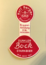 Vintage Neck Beer Label, Karl