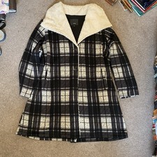 Steve Madden 3XL Overcoat Black/white Plaid Pattern Soft Inner Lining