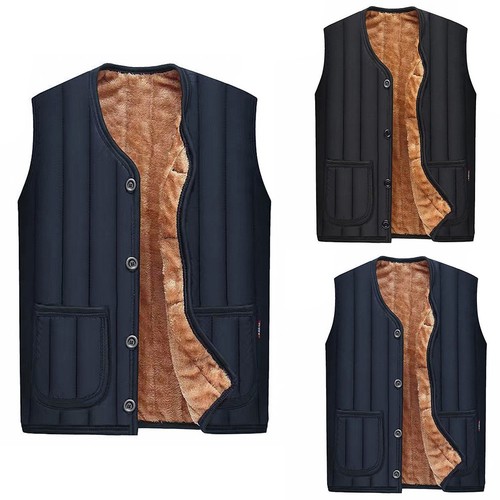 Mens warm plush sleeveless - plush,