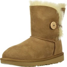 UGG Kids Bailey Button II Boots Chestnut Size 5K