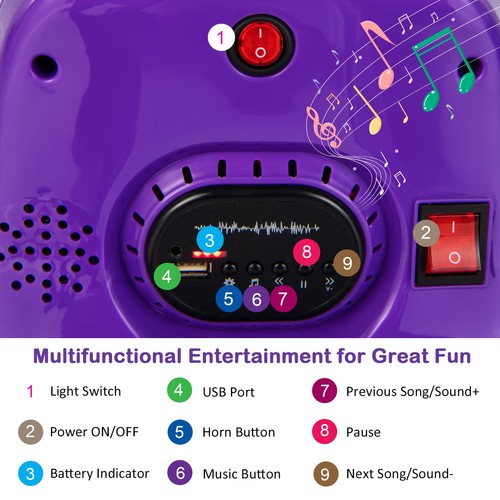12v purple electric ride - purple, on