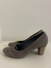 Ladies Camper Block Heel court shoes Size uk 6.5 Grey