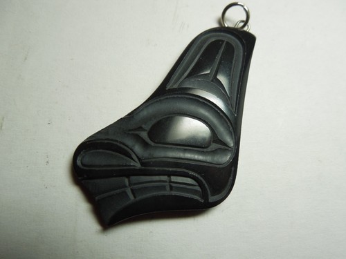 Genuine argillite sea wolf - argillite,