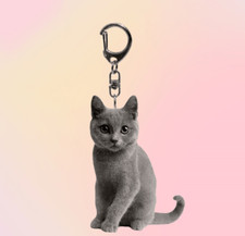 2D Grey Cat Acrylic Car Charm