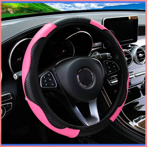 Leather car steering wheel - car,