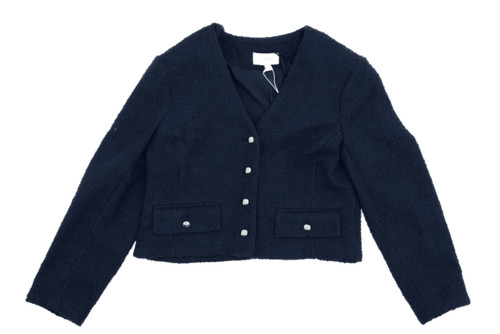 Women tweed jacket - women's, dark