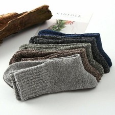 5 Pairs Winter Men 100% Wool
