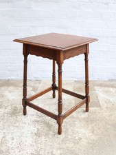 Beautiful Antique Oak Side Table By  Waring & Gillow