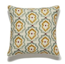 OKA Borrayo Dot Cushion Cover 51cms Linen Mustard 