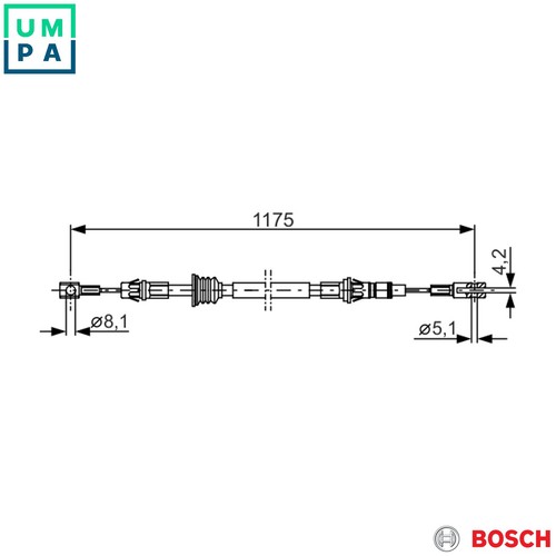 Cable pull parking - brake, 987