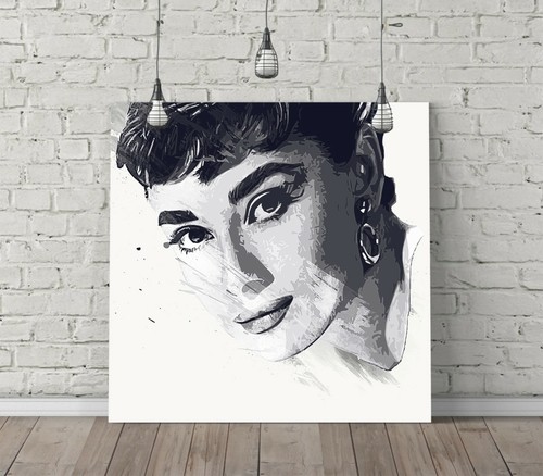 Audrey hepburn square canvas - audrey,