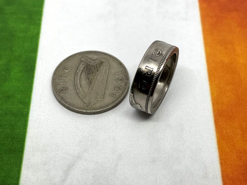 Coin ring handcrafted from - coin,