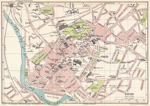 Exeter map 1930 - map,,