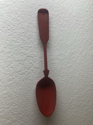 Vintage giant red spoon cast - giant,