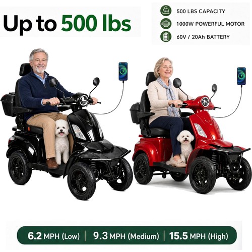 Wheel mobility scooter 1000w - 4,