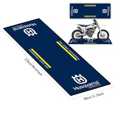 Motorcycle Garage Pit Mat Blue