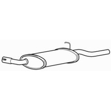 Quality Rear Exhaust Silencer Back Box for Ford Escort LTA 1.6 Litre (1985-1986)