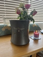 DOM PERIGNON GRAPHITE  PEWTER COOLER / BUCKET Wear But  Adds Vintage Character