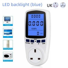 Power Consumption Meter UK Plug in Electricity Energy Monitor Watt Kwh Analyzer