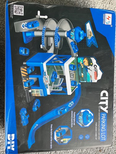 Toy police car parking garage - parking,