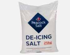 White Rock Salt De Icing 25kg No Mess Grit Bag Defrost Ice Snow Road Gritting