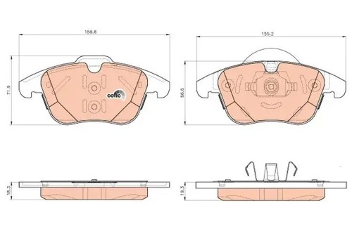 Brake pads gdb1925 trw for - brake,